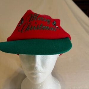 Red and Green Merry Christmas Hat